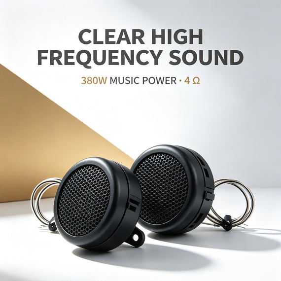 Car Audio Tweeter 380W High Frequency Car Stereo Speaker With Mount Bracket  Clear Sound Modified Loudspeaker