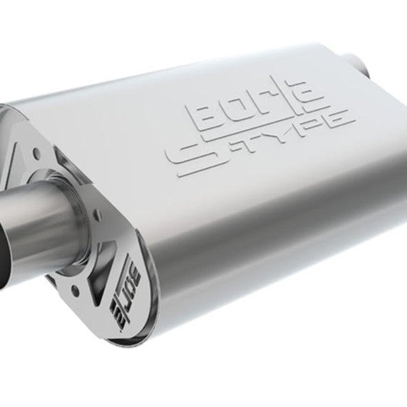 Borla 11-15 Chevy Camaro Stainless Steel Oval S-Type 2.5in Inlet/Outlet Crate Exhaust Muffler 400944