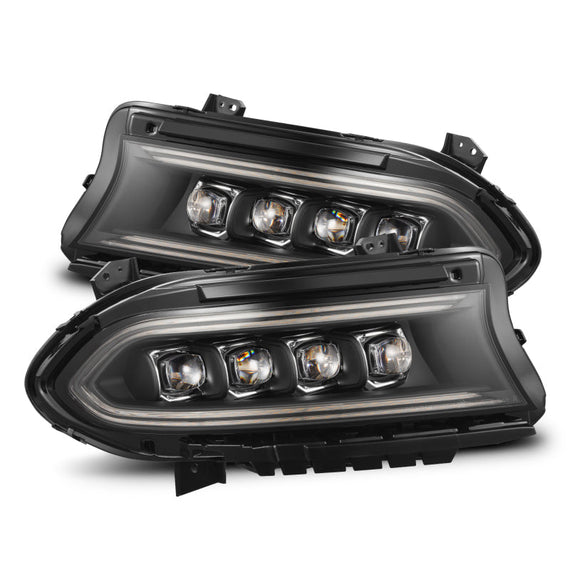 AlphaRex 15-23 Dodge Charger NOVA-Series LED Proj Headlights Blk w/Activtn Light & Seq.Sig / SB DRL 880499 *Discontinued