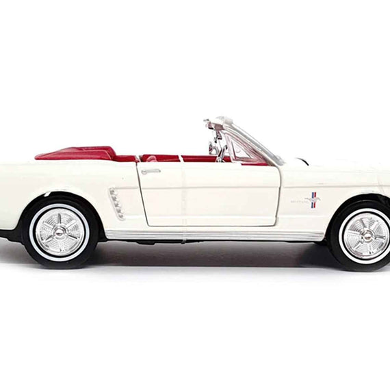 1964 1/2 Ford Mustang Convertible White with Red Interior James Bond 007 