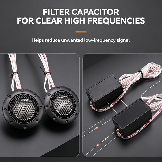 1.5 Inch Car Tweeter Speaker Dome Audio High Pitch Loudspeaker  Car Audio Modification Accessory