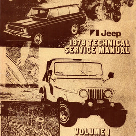 Detroit Iron - 1978 Jeep Technical Service Manual (3 Volumes) - Includes 11x26 Wiring Diagrams