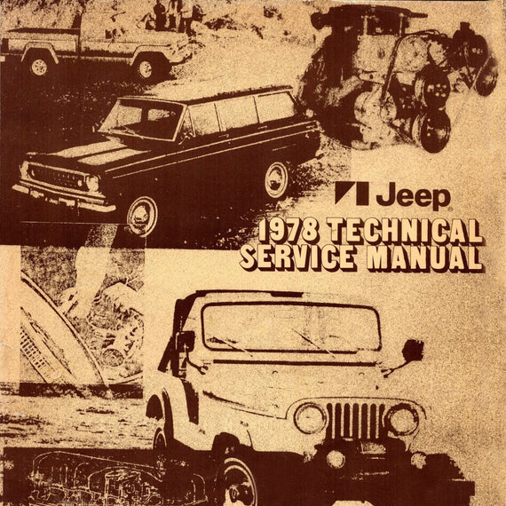 Detroit Iron - 1978 Jeep Technical Service Manual (3 Volumes) - Includes 11x26 Wiring Diagrams