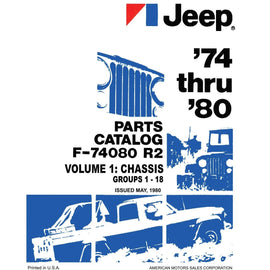 Detroit Iron - 1974 - 1980 Jeep Parts Catalog F-74080 R2