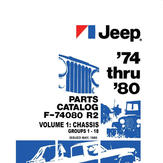 Detroit Iron - 1974 - 1980 Jeep Parts Catalog F-74080 R2