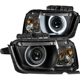 Anzo 2010-2013 Chevrolet Camaro Projector Headlights w/ Halo Black (CCFL)