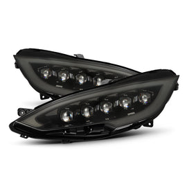 AlphaRex 12-21 Tesla Model S NOVA LED Proj Headlights Alpha-Black w/Actv Light & Seq.Sig / SB DRL 880878 *Discontinued