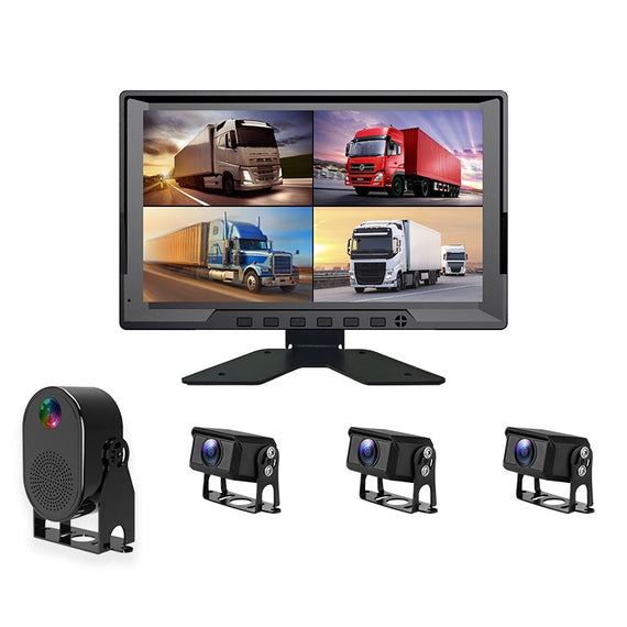 10-inch 4CH All-in-One Truck & Fleet Monitor Vehicle Surveillance System